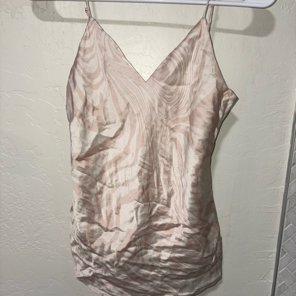 Cami NYC Gold Asymmetrical Ruched Camisole